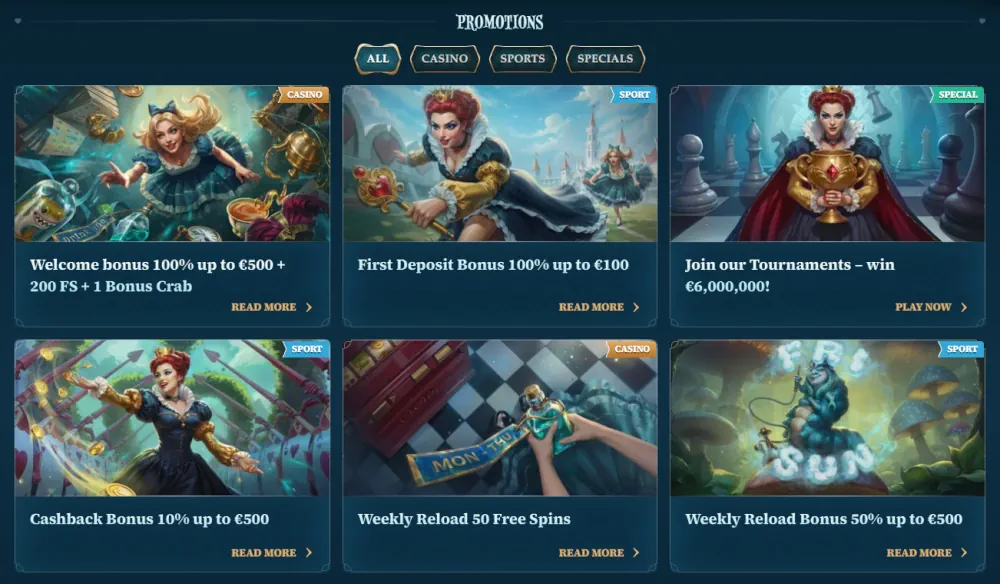 Suite di gamification BetAlice con ruota della fortuna e tornei fedeltà.
